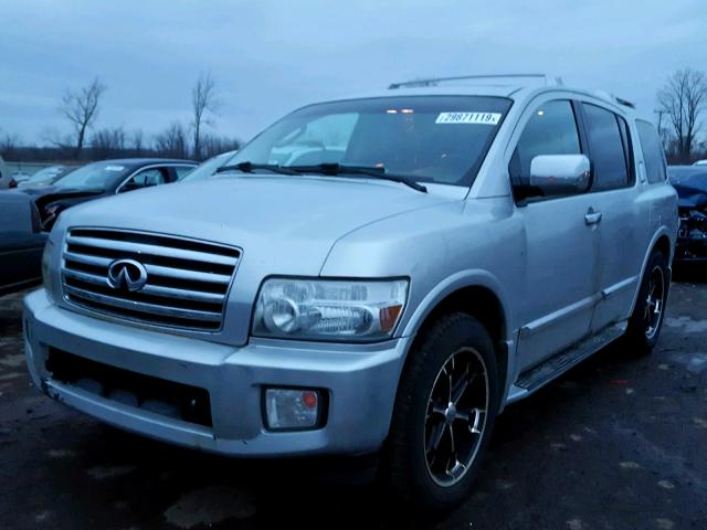 5N3AA08C55N803576 - 2005 INFINITI QX56 SILVER photo 2