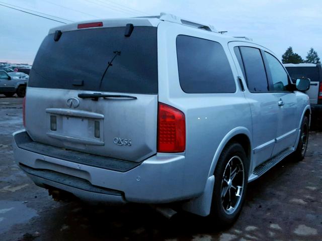 5N3AA08C55N803576 - 2005 INFINITI QX56 SILVER photo 4