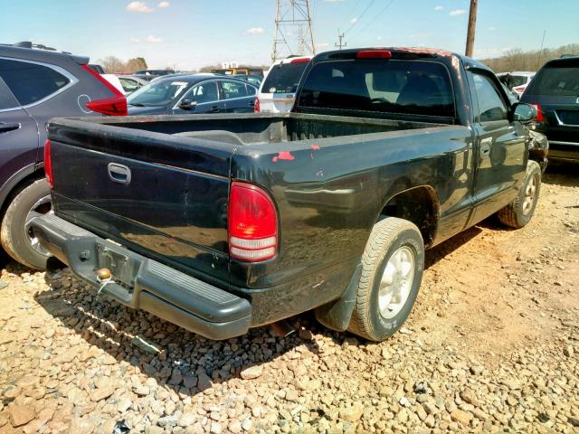 1B7FL26P5VS200353 - 1997 DODGE DAKOTA BLACK photo 4