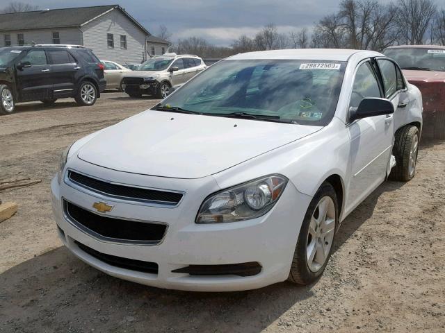 1G1ZB5EB8AF203167 - 2010 CHEVROLET MALIBU LS WHITE photo 2