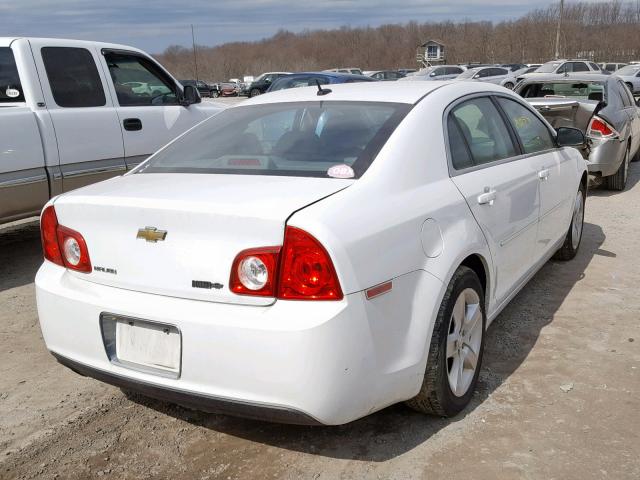 1G1ZB5EB8AF203167 - 2010 CHEVROLET MALIBU LS WHITE photo 4
