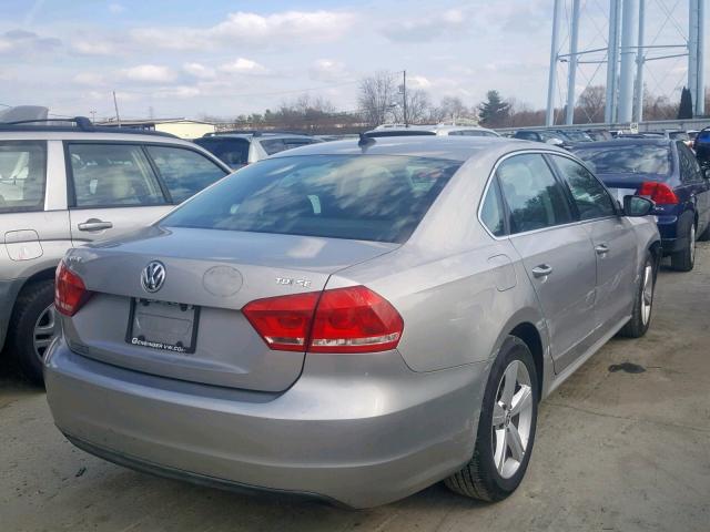 1VWBN7A33CC008038 - 2012 VOLKSWAGEN PASSAT SE SILVER photo 4