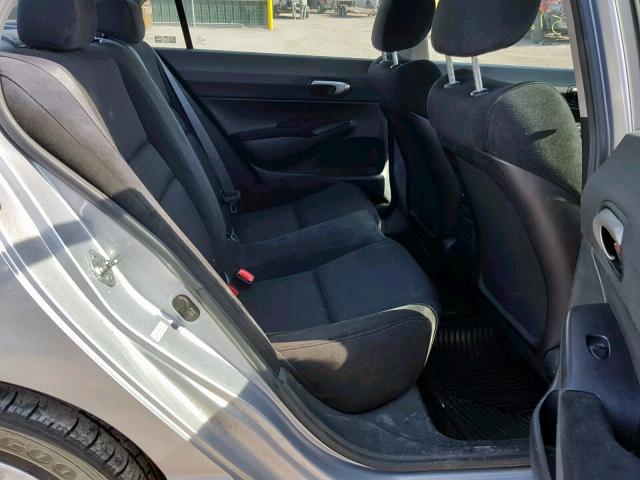 2HGFA16609H500713 - 2009 HONDA CIVIC LX-S SILVER photo 6