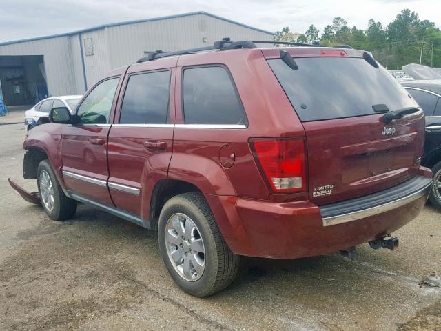 1J8HS58N38C208502 - 2008 JEEP GRAND CHER RED photo 3