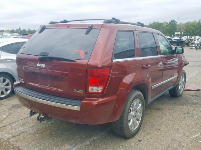 1J8HS58N38C208502 - 2008 JEEP GRAND CHER RED photo 4