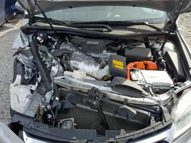 4T1BD1FK7FU145349 - 2015 TOYOTA CAMRY HYBR SILVER photo 7