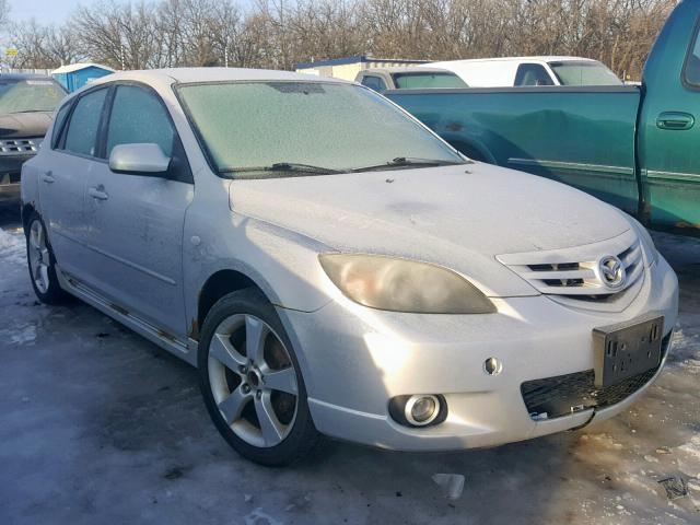 JM1BK143041130518 - 2004 MAZDA 3 HATCHBAC SILVER photo 1