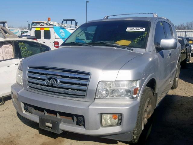 5N3AA08CX4N809677 - 2004 INFINITI QX56 SILVER photo 2