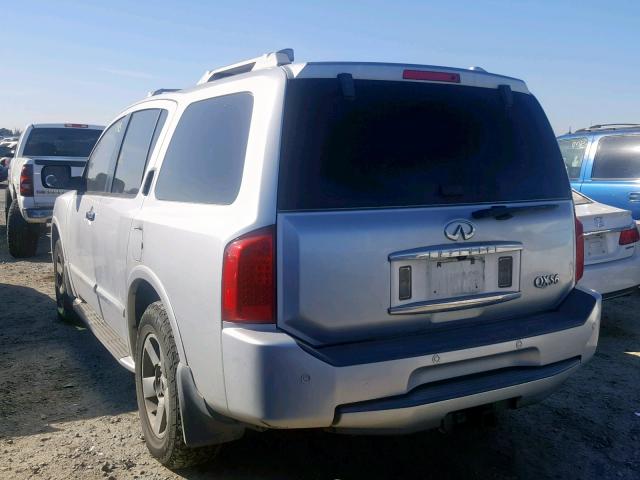 5N3AA08CX4N809677 - 2004 INFINITI QX56 SILVER photo 3