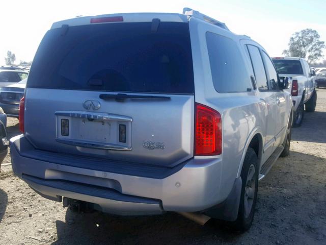 5N3AA08CX4N809677 - 2004 INFINITI QX56 SILVER photo 4