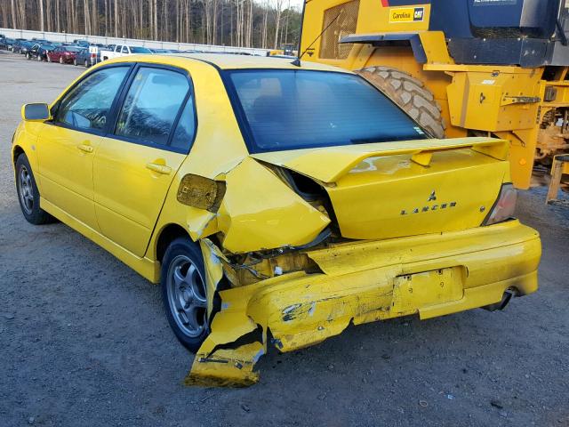 JA3AJ86E82U068463 - 2002 MITSUBISHI LANCER OZ YELLOW photo 3