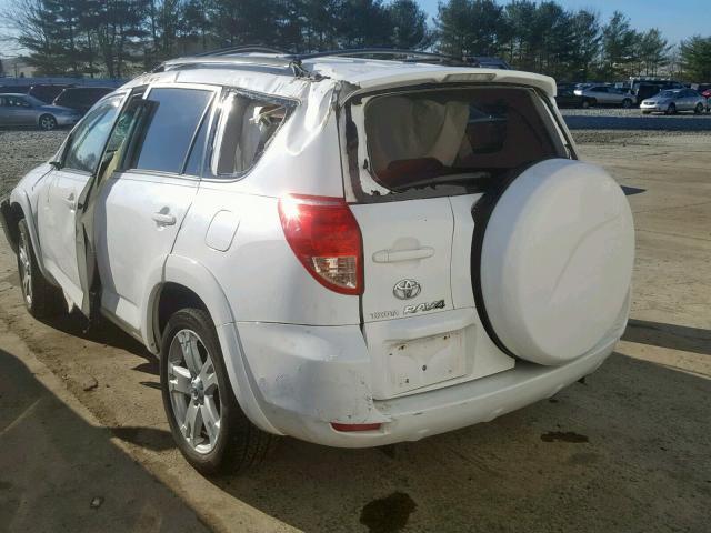 JTMBK32V275030854 - 2007 TOYOTA RAV4 SPORT WHITE photo 3