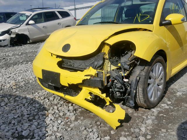 3VWRW31CX8M516288 - 2008 VOLKSWAGEN NEW BEETLE ყვითელი ფოტო 9