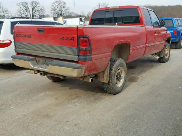 1B7KF23621J274704 - 2001 DODGE RAM 2500 RED photo 4