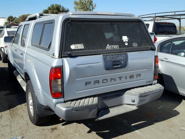 1N6ED27T41C375702 - 2001 NISSAN FRONTIER C GRAY photo 3