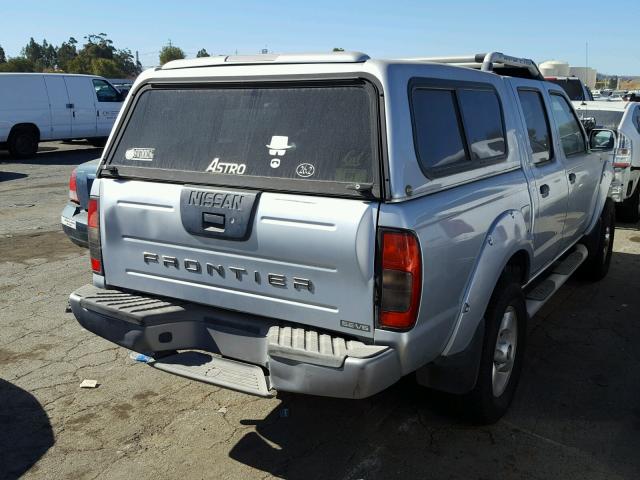 1N6ED27T41C375702 - 2001 NISSAN FRONTIER C GRAY photo 4