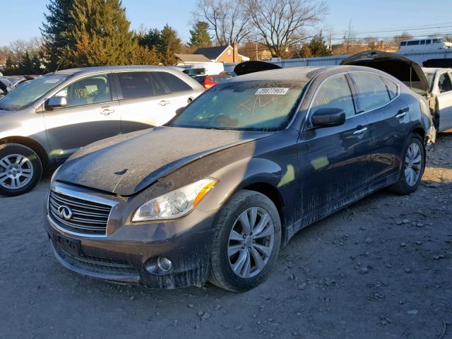 JN1BY1AR1BM371767 - 2011 INFINITI M37 X GRAY photo 2