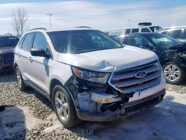 2FMTK4G97FBB90109 - 2015 FORD EDGE SE WHITE photo 1