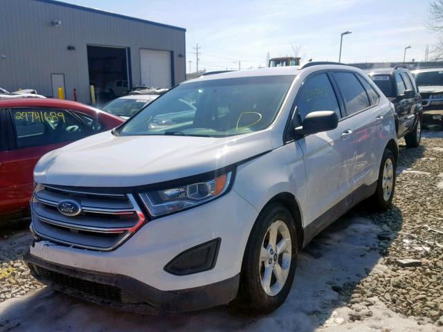 2FMTK4G97FBB90109 - 2015 FORD EDGE SE WHITE photo 2