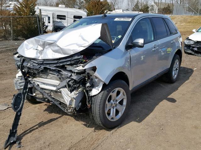 2FMDK4JC4CBA85600 - 2012 FORD EDGE SEL SILVER photo 2