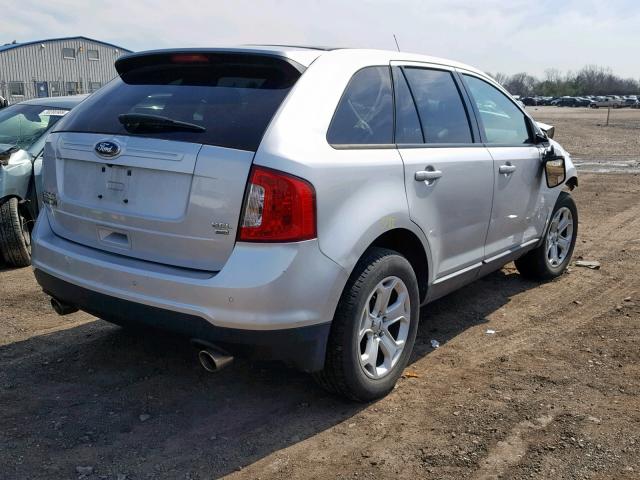 2FMDK4JC4CBA85600 - 2012 FORD EDGE SEL SILVER photo 4