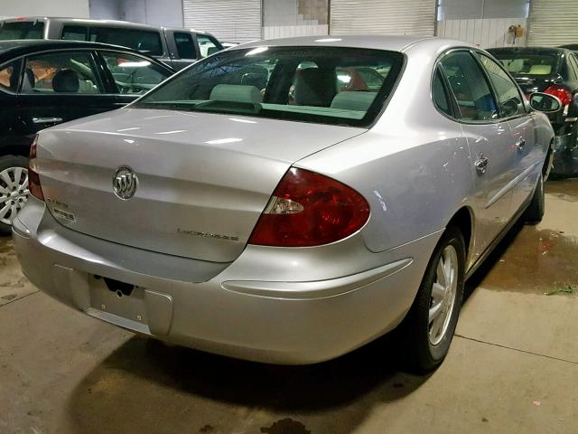 2G4WC532551209737 - 2005 BUICK LACROSSE C SILVER photo 4