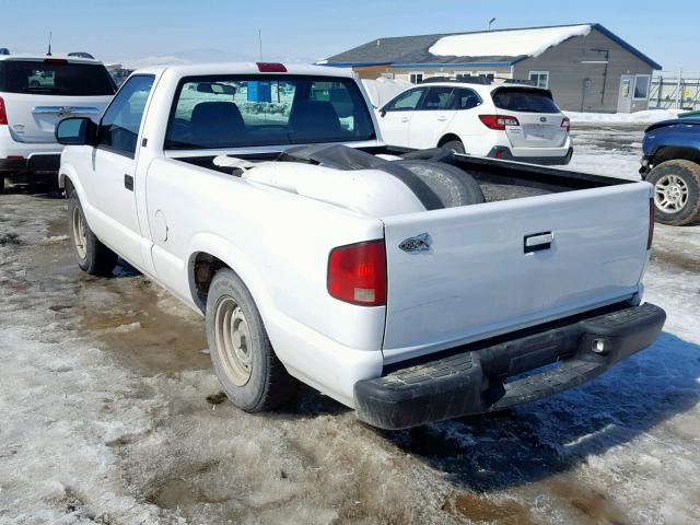 1GTCS145718258697 - 2001 GMC SONOMA WHITE photo 3