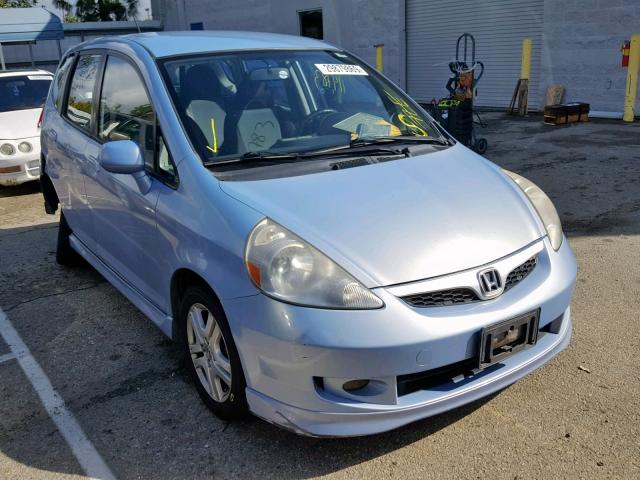 JHMGD38628S019256 - 2008 HONDA FIT SPORT BLUE photo 1