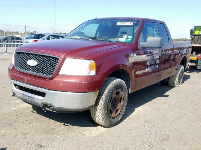 1FTPX14566NB28101 - 2006 FORD F150 RED photo 2