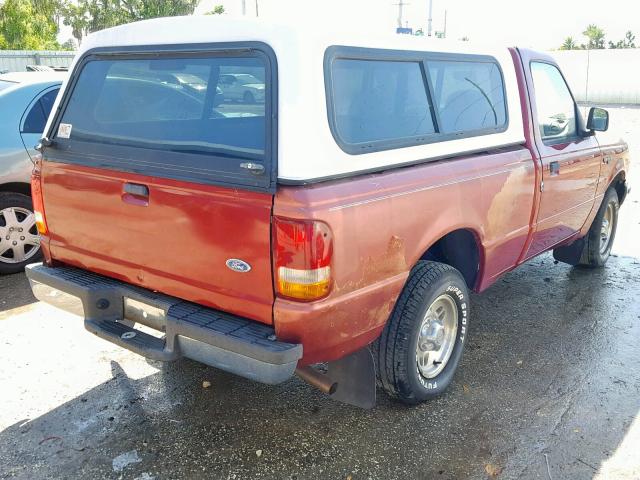 1FTCR10A1VUC51370 - 1997 FORD RANGER BURGUNDY photo 4