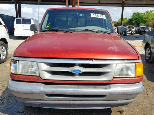 1FTCR10A1VUC51370 - 1997 FORD RANGER BURGUNDY photo 9