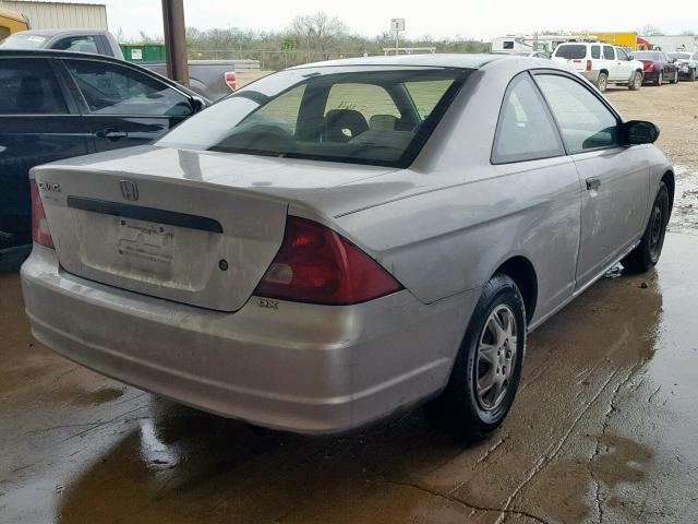 1HGEM21272L052864 - 2002 HONDA CIVIC DX GRAY photo 4