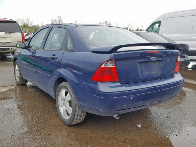 1FAFP34N36W173925 - 2006 FORD FOCUS ZX4 BLUE photo 3