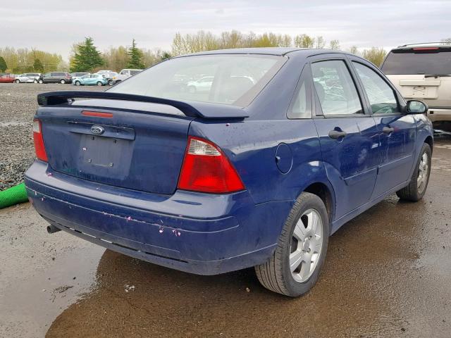 1FAFP34N36W173925 - 2006 FORD FOCUS ZX4 BLUE photo 4