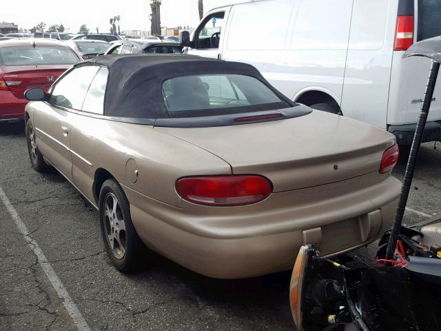 3C3EL55H7XT531061 - 1999 CHRYSLER SEBRING JX GOLD photo 3