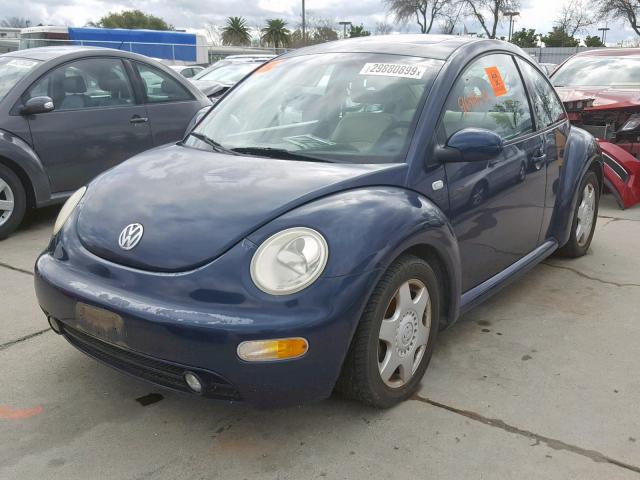 3VWCD21C31M415282 - 2001 VOLKSWAGEN NEW BEETLE BLUE photo 2