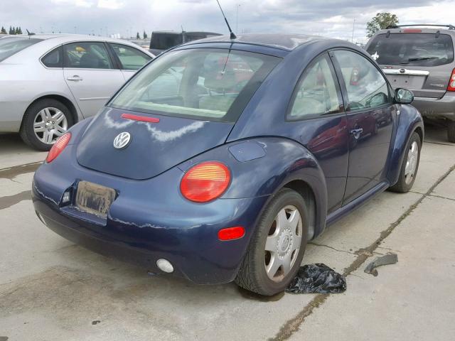 3VWCD21C31M415282 - 2001 VOLKSWAGEN NEW BEETLE BLUE photo 4