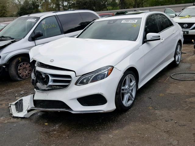 WDDHF5KB1EB055149 - 2014 MERCEDES-BENZ E 350 WHITE photo 2