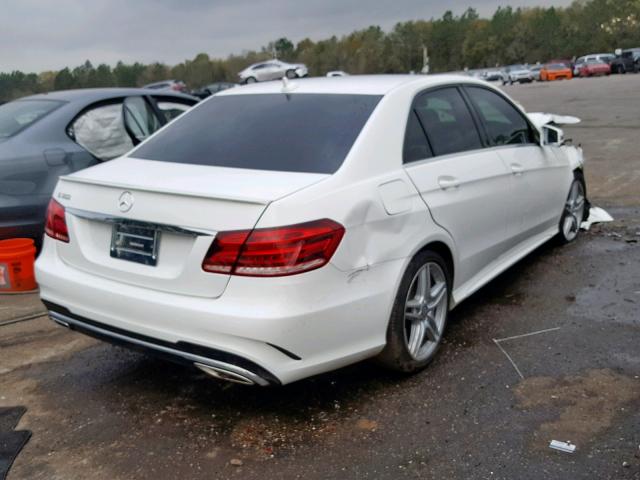 WDDHF5KB1EB055149 - 2014 MERCEDES-BENZ E 350 WHITE photo 4