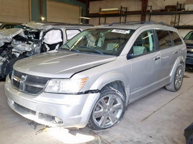 3D4GG67V69T587872 - 2009 DODGE JOURNEY R/ SILVER photo 2