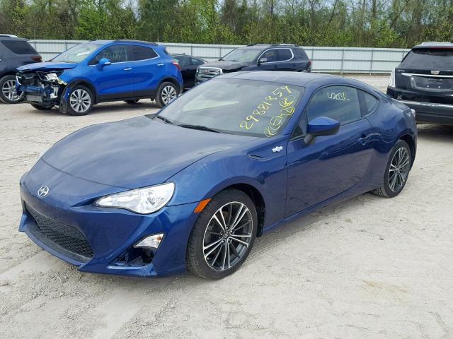 JF1ZNAA16D1720379 - 2013 TOYOTA SCION FR-S BLUE photo 2