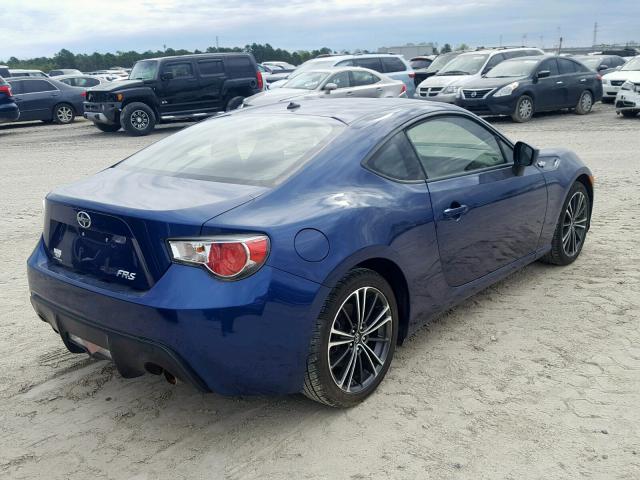 JF1ZNAA16D1720379 - 2013 TOYOTA SCION FR-S BLUE photo 4