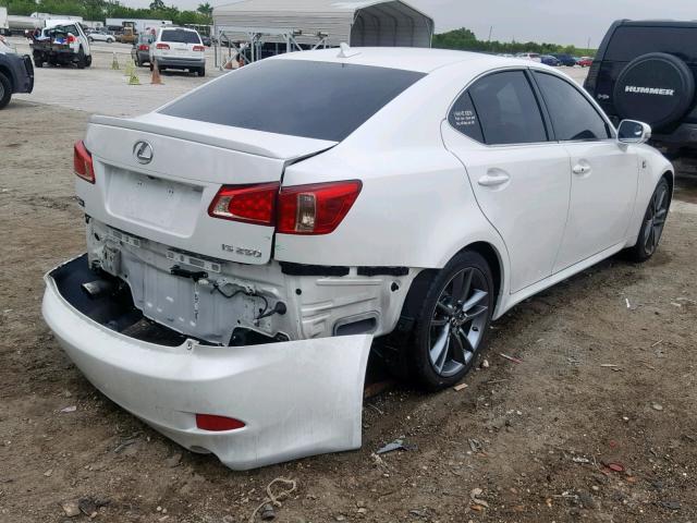 JTHBF5C24D5186991 - 2013 LEXUS IS 250 WHITE photo 4