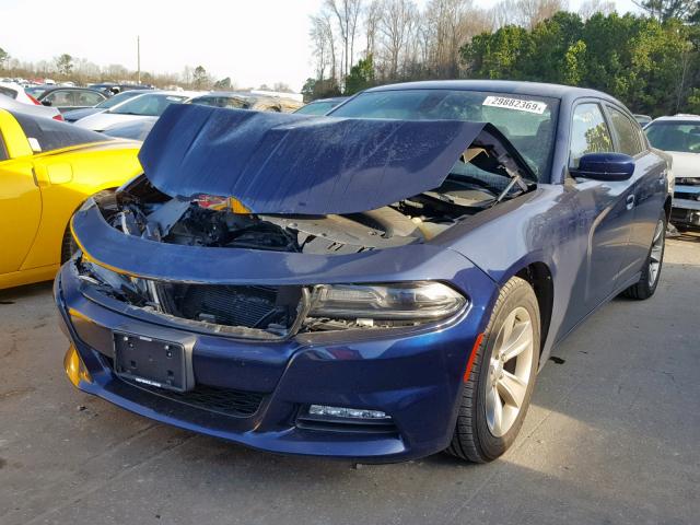 2C3CDXHG6FH856374 - 2015 DODGE CHARGER SX BLUE photo 2