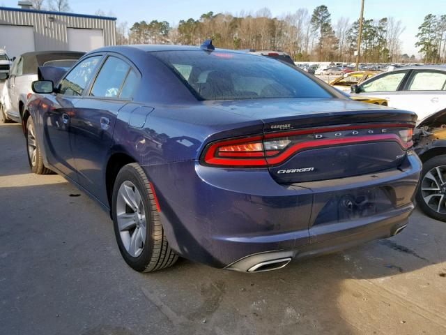 2C3CDXHG6FH856374 - 2015 DODGE CHARGER SX BLUE photo 3