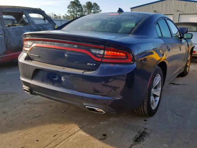 2C3CDXHG6FH856374 - 2015 DODGE CHARGER SX BLUE photo 4