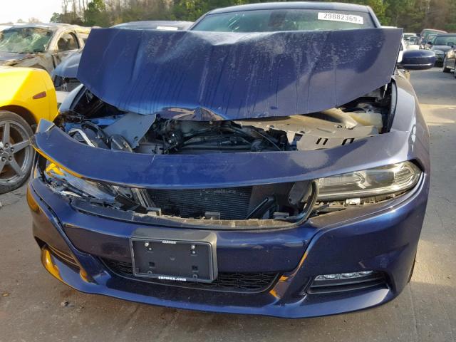 2C3CDXHG6FH856374 - 2015 DODGE CHARGER SX BLUE photo 9