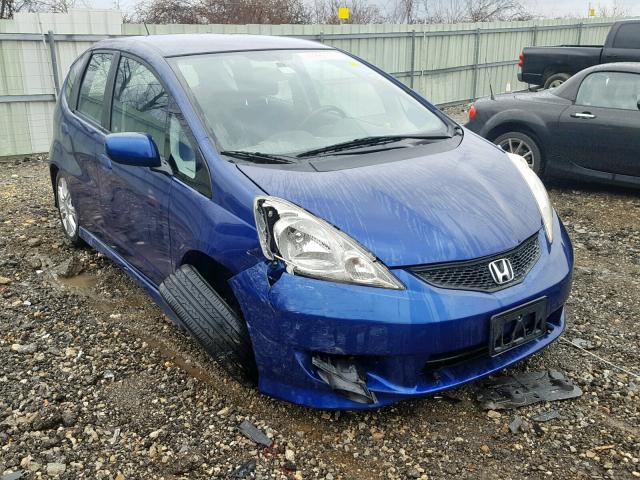 JHMGE88449S021357 - 2009 HONDA FIT SPORT BLUE photo 1