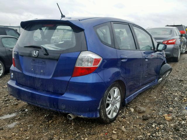 JHMGE88449S021357 - 2009 HONDA FIT SPORT BLUE photo 4