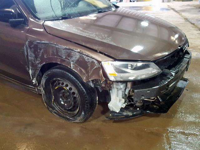 3VW1K7AJ9BM388230 - 2011 VOLKSWAGEN JETTA BASE BROWN photo 9